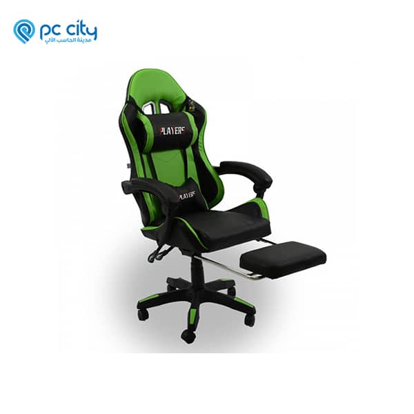 كرسي قيمنق لون أسود و أخضر