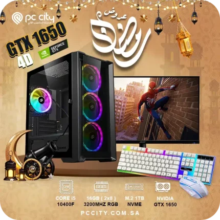 Game Console , PC Gaming , Graphics Card , ACER 165HZ GTX 1650 OC-4GB-i5-10400F-16GBRAM 3200MHZ-M.2-1TB