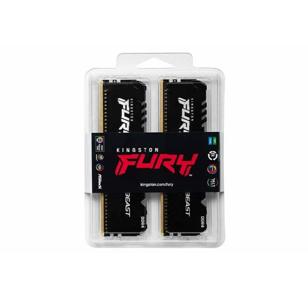 KINGSTON FURY Beast RGB16GB (2x8GB) DDR4 3200MT/s CL16 رامات PC
