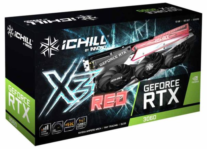 كرت الشاشة INNO3D GEFORCE RTX 3060 ICHILL X3 RED