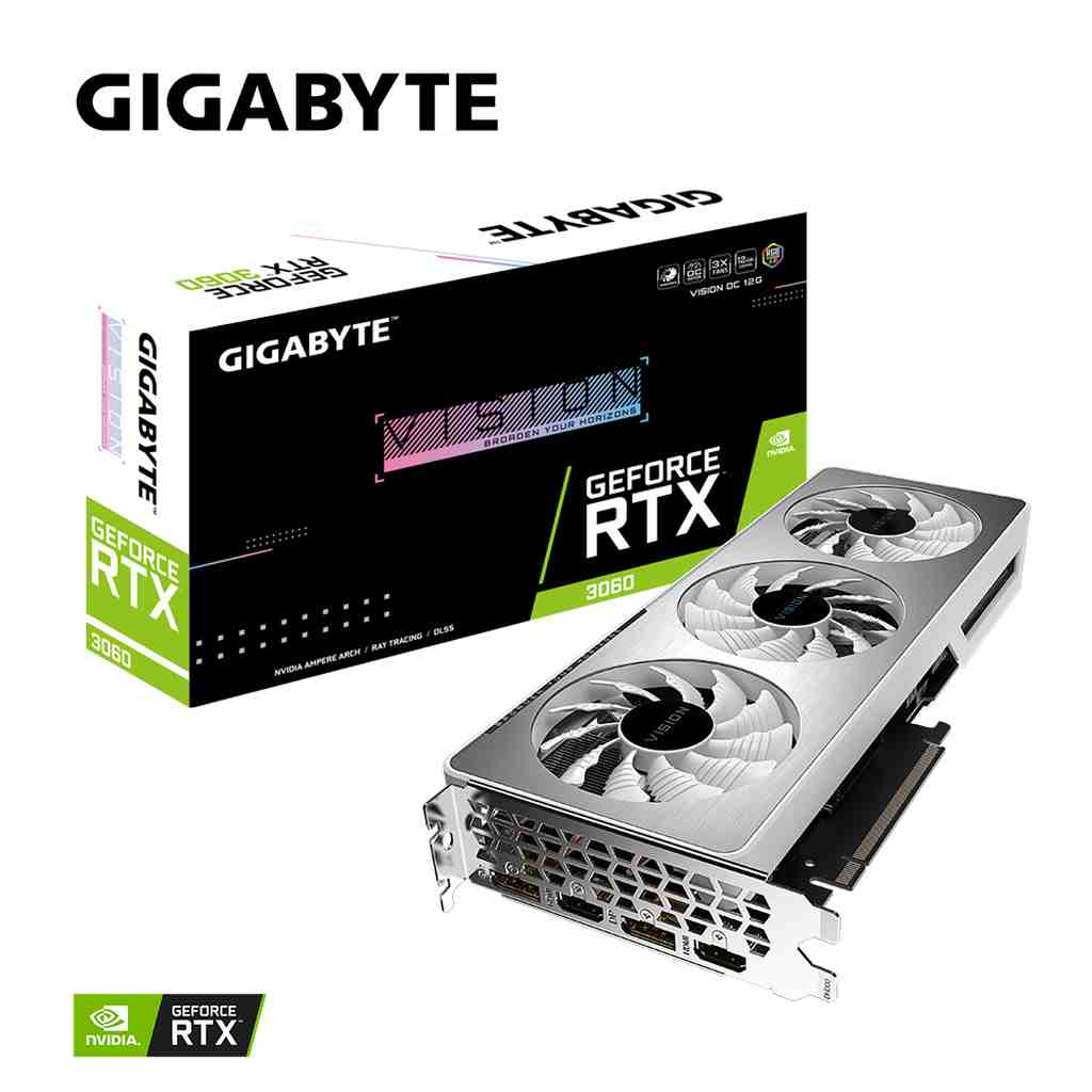 كرت الشاشة GIGABYTE RTX 3060 VISION OC 12GB