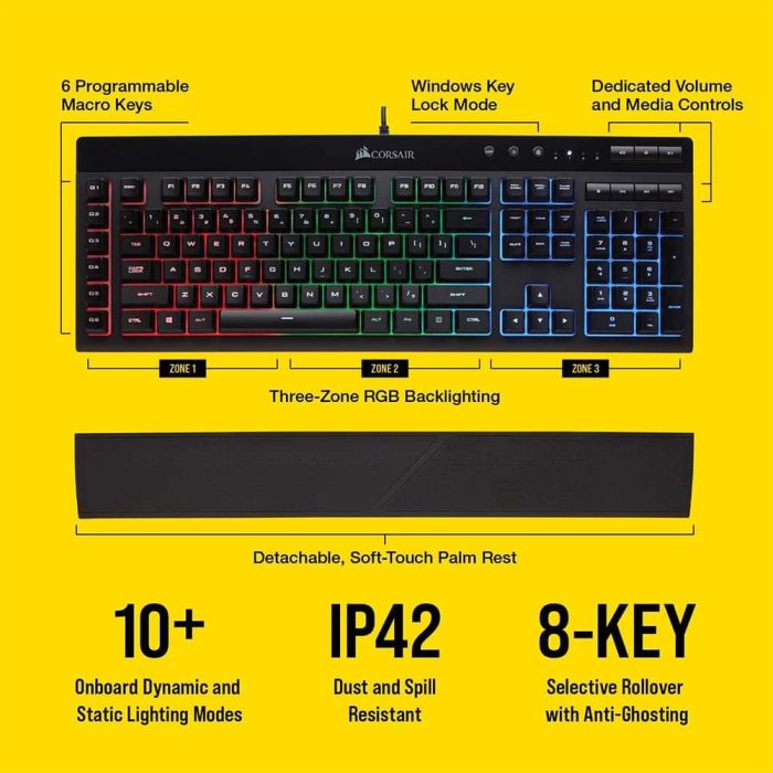 لوحة مفاتيح Corsair Gaming K55 RGB