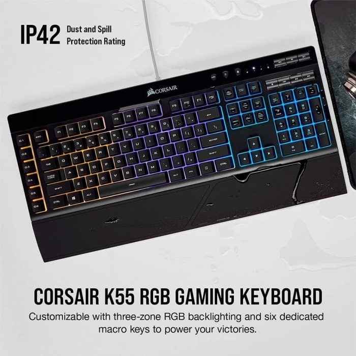 لوحة مفاتيح Corsair Gaming K55 RGB