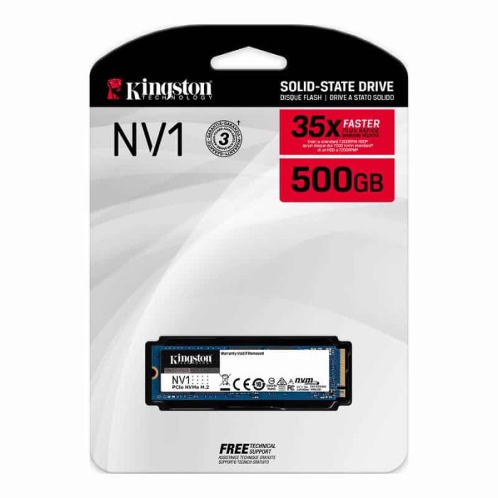 KINGSTON 500GB NV1 PCIE NVME M.2 SSD قرص صلب