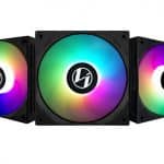 3 مراوح تبريد Lian Li ST120-3B Black 3 Pack, ARGB 120mm LED PWM, with Fan Controller