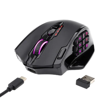 Redragon M913 Impact Elite Wireless Gaming Mouse لاسلكي / سلكي ، طريقان للفوز - BOOM! يتم تجميع أوضاع مزدوجة من الوضع اللاسلك