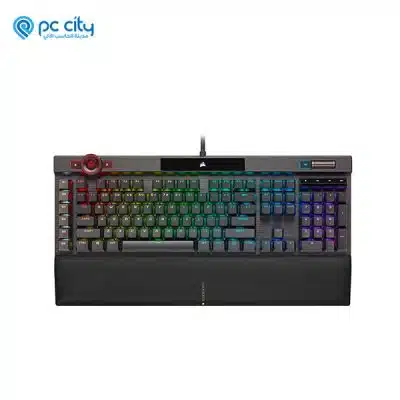 لوحة مفاتيح CORSAIR K100 RGB Mechanicalلوحة مفاتيح وهي افضل كيبورد قيمنق صممت من اجل متعتكم بالعاب الكمبيوتر ماذا تنتظر اطلب الان من مدينة الحاسب الالي
