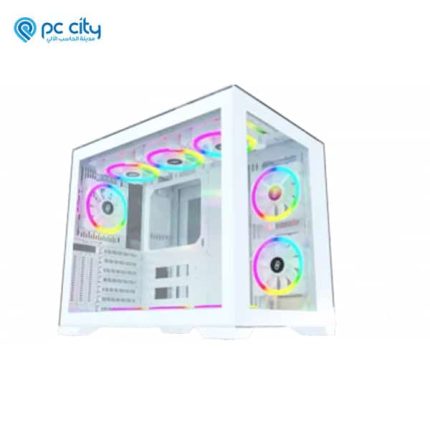 CASE HIGHEND كيس كمبيوتر يدعم لوحه ام اي تي اكس 6 مراوح ار حي بي 6PIN مع موزع وامكانيه ربطه باللوحه الام 3PIN ARGB اشتري الان