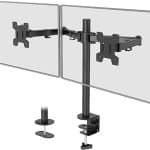 حامل شاشة مزدوج بمقاس 13-27 انش، بتصميم متين صلب، لشاشات الكمبيوتر