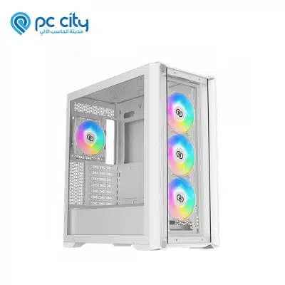 كيس العاب AIR DAYNAMIC-5000X EATX Gaming case highend white كيس كمبيوتر يدعم لوحه ام اي تي اكس ATX و M-ATX بسماكه معدن 0.8 ملم اشتري الان من متجر بي سي سيتي
