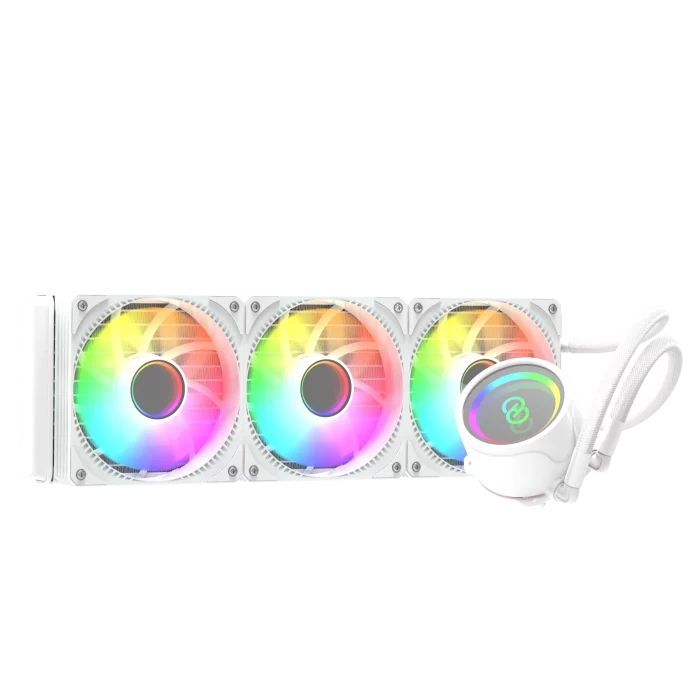 ⁦مبرد مائي للمعالج HIGH END EVEREST 360 NORMAL YUBE WHITE⁩ - الصورة ⁦2⁩